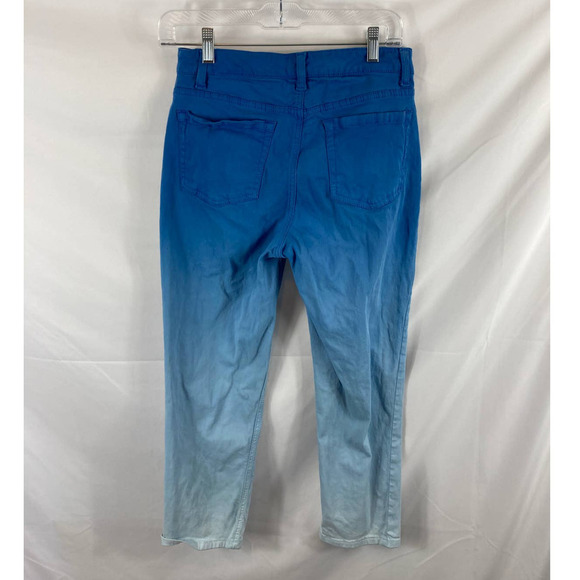 Jones New York Jean Chelsea Cuffed Capri Ombre Blue Size 6 - Picture 3 of 3